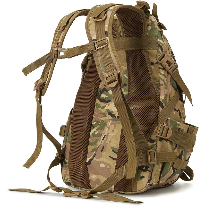 Taktický batoh QT&QY 40L pre mužov, kempingové, turistické, reflexné, outdoorové, cestovné tašky, prežitie, lezenie, taška Molle
