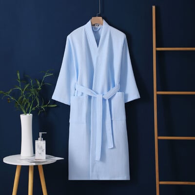 Jesenné dámske 100% bavlnené kimono župan pre družičky, ženské sexy vaflové župany, domáci župan, nevesta, svadobný peignoir