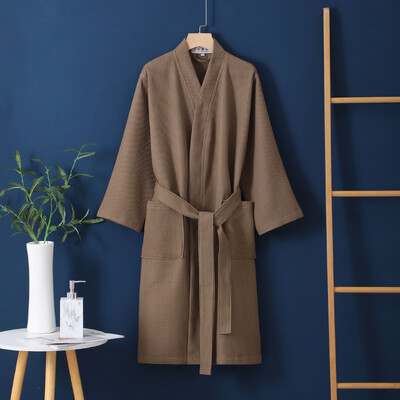 Jesenné dámske 100% bavlnené kimono župan pre družičky, ženské sexy vaflové župany, domáci župan, nevesta, svadobný peignoir