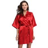Červená nevesta družičky Svadobný župan Dámske pyžamá Letná nočná košeľa Ležérny kimono župan Šaty Sexy krátka nočná košeľa Domáce oblečenie