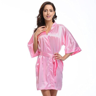 Červená nevesta družičky Svadobný župan Dámske pyžamá Letná nočná košeľa Ležérny kimono župan Šaty Sexy krátka nočná košeľa Domáce oblečenie