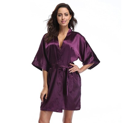 Červená nevesta družičky Svadobný župan Dámske pyžamá Letná nočná košeľa Ležérny kimono župan Šaty Sexy krátka nočná košeľa Domáce oblečenie