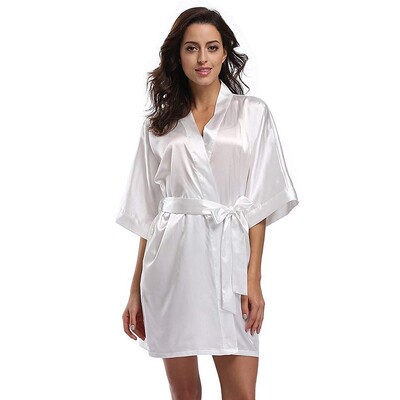 Červená nevesta družičky Svadobný župan Dámske pyžamá Letná nočná košeľa Ležérny kimono župan Šaty Sexy krátka nočná košeľa Domáce oblečenie