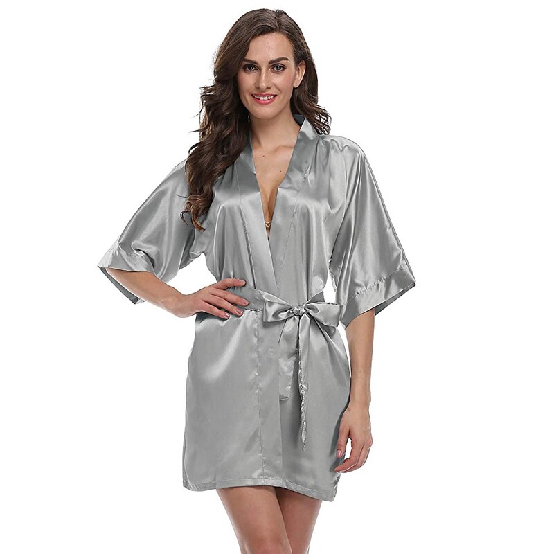 Červená nevesta družičky Svadobný župan Dámske pyžamá Letná nočná košeľa Ležérny kimono župan Šaty Sexy krátka nočná košeľa Domáce oblečenie