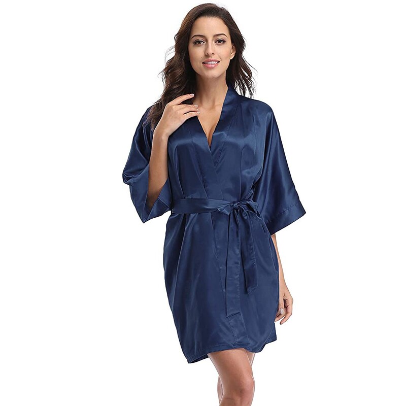 Červená nevesta družičky Svadobný župan Dámske pyžamá Letná nočná košeľa Ležérny kimono župan Šaty Sexy krátka nočná košeľa Domáce oblečenie
