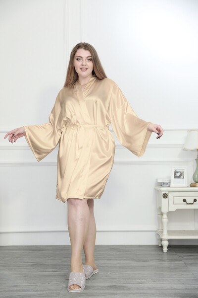 Plus veličina 3XL 4XL ogrtač kimono haljina ženska spavaćica od svilenog satena Sleewpear jednobojni kućni ogrtač ženska spavaćica široka kućna haljina
