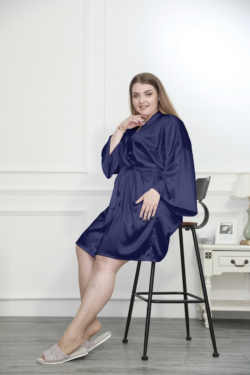 Didelio dydžio 3XL 4XL chalatas, kimono suknelė, moteriška šilkinė atlasinė naktiniai marškiniai vienspalviai chalatas moteriškas naktinis laisvas namų apdaras