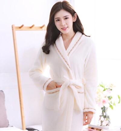 Vonios chalatas Moteriškas žieminis šiltas koralų vilnos moteriškas chalatas naktiniai kimono gėlėtas chalatas miegui Moteriški namų drabužiai