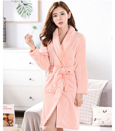 Vonios chalatas Moteriškas žieminis šiltas koralų vilnos moteriškas chalatas naktiniai kimono gėlėtas chalatas miegui Moteriški namų drabužiai