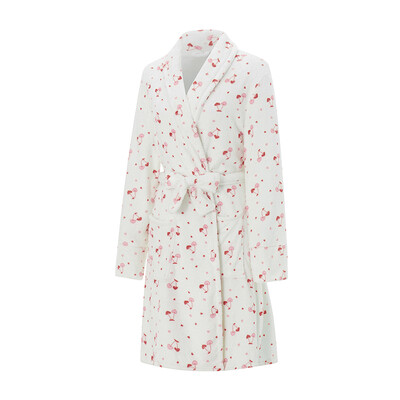 Дамски халат халат череша шал яка халат за хотел спа парти кимоно халат с колан