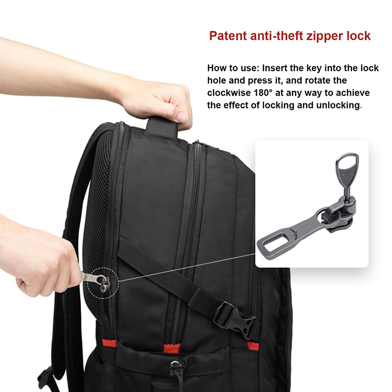 Ravel 16 17,3-palcový batoh na notebook s USB nabíjaním a ochranou proti krádeži, pracovný batoh na batožinu pre mužov a ženy, školská taška