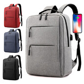 Dámsky batoh, obchodný batoh s ochranou proti krádeži, unisex, čierny, tenký, ľahký, s USB externým nabíjaním, batoh na notebook, pánsky batoh, kancelárska pracovná taška