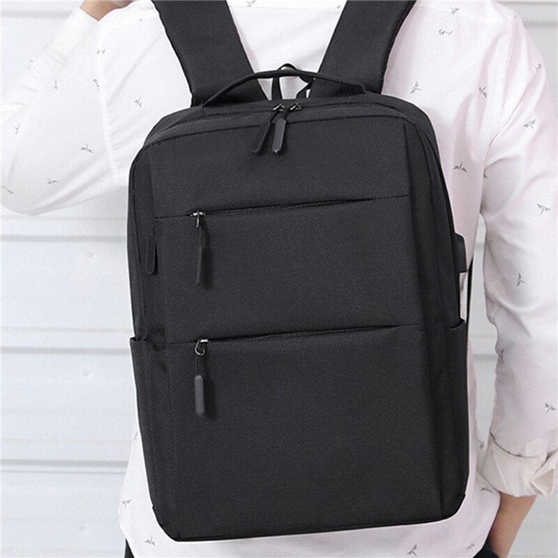 Dámsky batoh, obchodný batoh s ochranou proti krádeži, unisex, čierny, tenký, ľahký, s USB externým nabíjaním, batoh na notebook, pánsky batoh, kancelárska pracovná taška