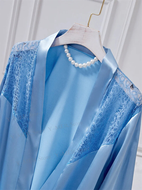 Seksikas sulgedest salongirõivad öösärk Lühike satiinist hommikumantel Naiste mood magamisriided Kodune hommikumantel Naiste jääsiidist kimono öösärk