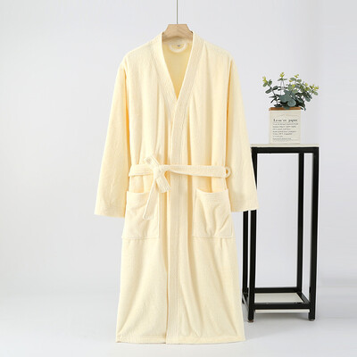 Vīriešu un sieviešu dvielis Peldmētelis Pāri Halāts Ātri Žāvējams Naktskrekls Mājas Apģērbs Ūdens Uzsūkšanās Kimono Solid Viesnīcas halāts