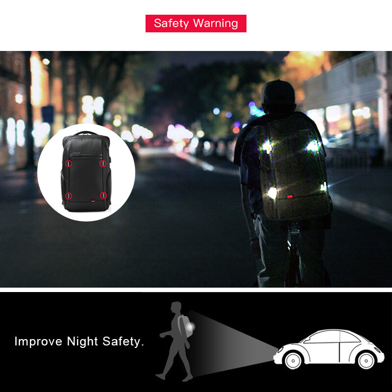 Kingsons Men 15,6/17,3 palcový notebook Business Backpack Muž Proti krádeži Cestovná taška USB Nabíjanie Vodotesný batoh pre dospievajúcich