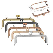 Cadru de posetă cu model vintage, 20 cm, închizătoare de sărut, închizătoare de metal pentru poșetă, cadru, geantă, mâner, cadru, cataramă, accesoriu pentru geantă pentru femei, bricolaj