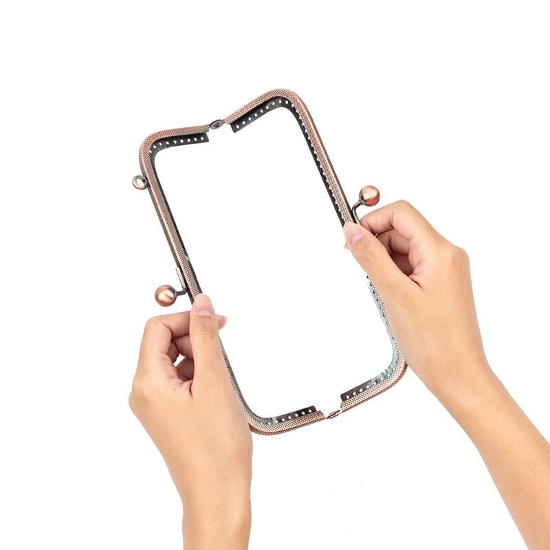 Cadru de posetă cu model vintage, 20 cm, închizătoare de sărut, închizătoare de metal pentru poșetă, cadru, geantă, mâner, cadru, cataramă, accesoriu pentru geantă pentru femei, bricolaj