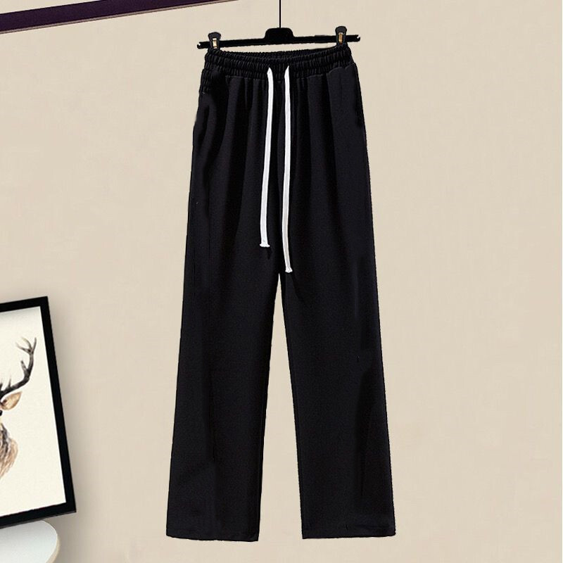 2024 Κορεατική Έκδοση Άνοιξη και Φθινόπωρο Νέο ψεύτικο πουκάμισο δύο τεμαχίων+μοντέρνο φαρδύ παντελόνι σετ δύο τεμαχίων