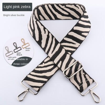 SUZAOZHE Geantă cu curea de umăr cu imprimeu cu zebră pentru femei, geantă de pânză, geantă de umăr, geantă pentru accesorii reglabilă, bricolaj