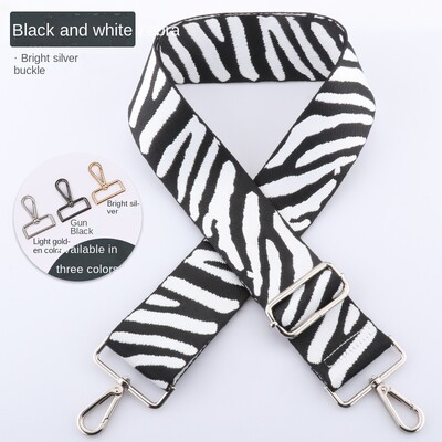 SUZAOZHE Geantă cu curea de umăr cu imprimeu cu zebră pentru femei, geantă de pânză, geantă de umăr, geantă pentru accesorii reglabilă, bricolaj