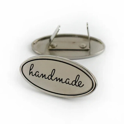 10 τμχ Deepeel 35/40mm Χειροποίητη Μεταλλική Τσάντα Ετικέτα Χειροτεχνίας Διακοσμητικές Ετικέτες για πόρπες Πορτοφόλια Αξεσουάρ DIY εξαρτήματα για σακούλες ραπτικής