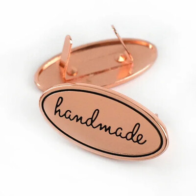 10 τμχ Deepeel 35/40mm Χειροποίητη Μεταλλική Τσάντα Ετικέτα Χειροτεχνίας Διακοσμητικές Ετικέτες για πόρπες Πορτοφόλια Αξεσουάρ DIY εξαρτήματα για σακούλες ραπτικής