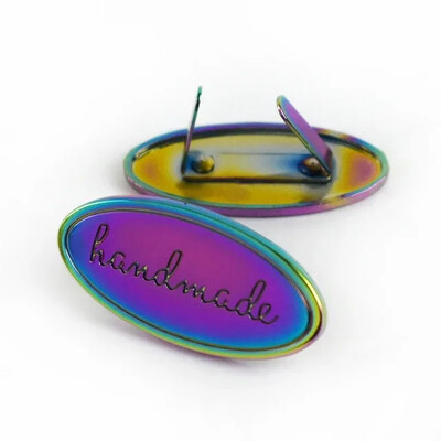 10 τμχ Deepeel 35/40mm Χειροποίητη Μεταλλική Τσάντα Ετικέτα Χειροτεχνίας Διακοσμητικές Ετικέτες για πόρπες Πορτοφόλια Αξεσουάρ DIY εξαρτήματα για σακούλες ραπτικής