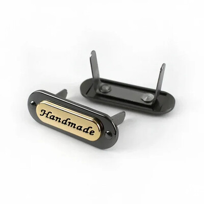 10 τμχ Deepeel 35/40mm Χειροποίητη Μεταλλική Τσάντα Ετικέτα Χειροτεχνίας Διακοσμητικές Ετικέτες για πόρπες Πορτοφόλια Αξεσουάρ DIY εξαρτήματα για σακούλες ραπτικής