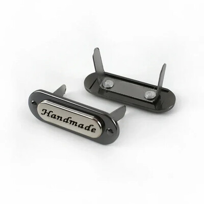 10 τμχ Deepeel 35/40mm Χειροποίητη Μεταλλική Τσάντα Ετικέτα Χειροτεχνίας Διακοσμητικές Ετικέτες για πόρπες Πορτοφόλια Αξεσουάρ DIY εξαρτήματα για σακούλες ραπτικής