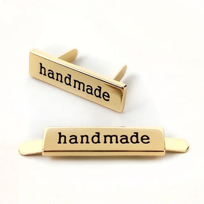 10 τμχ Deepeel 35/40mm Χειροποίητη Μεταλλική Τσάντα Ετικέτα Χειροτεχνίας Διακοσμητικές Ετικέτες για πόρπες Πορτοφόλια Αξεσουάρ DIY εξαρτήματα για σακούλες ραπτικής