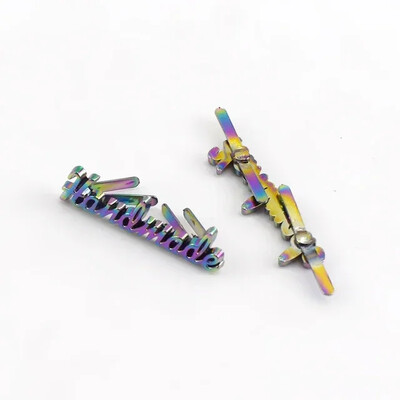 10 τμχ Deepeel 35/40mm Χειροποίητη Μεταλλική Τσάντα Ετικέτα Χειροτεχνίας Διακοσμητικές Ετικέτες για πόρπες Πορτοφόλια Αξεσουάρ DIY εξαρτήματα για σακούλες ραπτικής