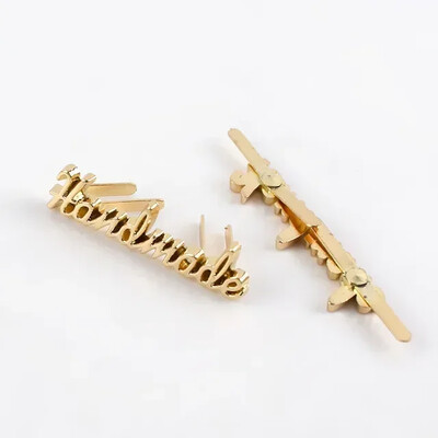 10 τμχ Deepeel 35/40mm Χειροποίητη Μεταλλική Τσάντα Ετικέτα Χειροτεχνίας Διακοσμητικές Ετικέτες για πόρπες Πορτοφόλια Αξεσουάρ DIY εξαρτήματα για σακούλες ραπτικής