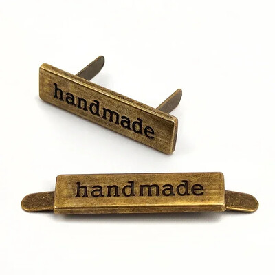 10 τμχ Deepeel 35/40mm Χειροποίητη Μεταλλική Τσάντα Ετικέτα Χειροτεχνίας Διακοσμητικές Ετικέτες για πόρπες Πορτοφόλια Αξεσουάρ DIY εξαρτήματα για σακούλες ραπτικής