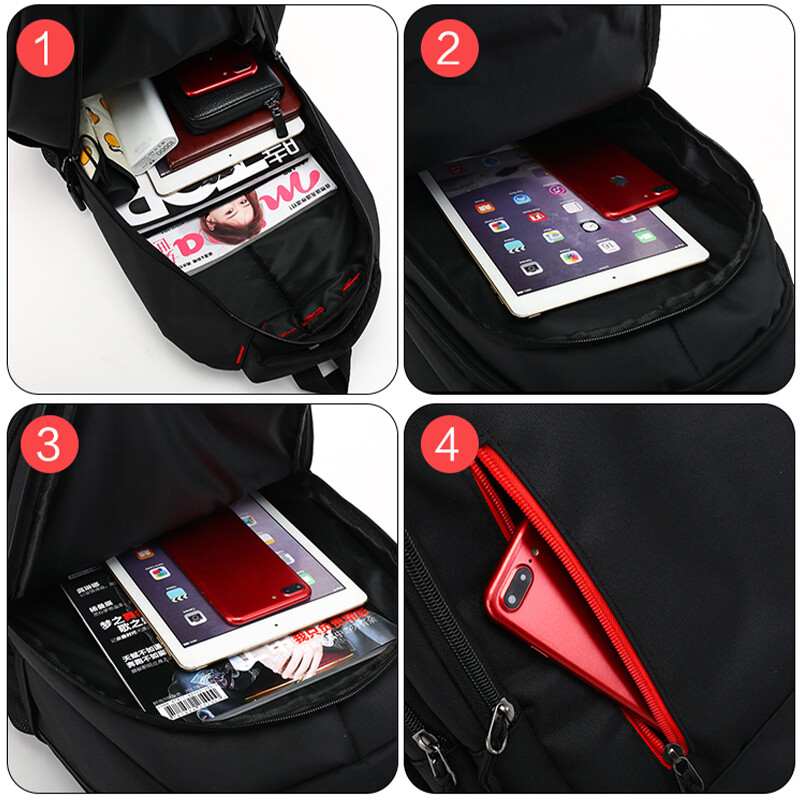 Lielas ietilpības 14 collu Oksfordas auduma biznesa mugursoma Vīriešu mugursoma viegla ceļojumu mugursoma Unisex klēpjdatora mugursoma