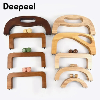 1Pc Deepeel 14-28cm Drvena torba Drška Torbe Zatvaranje Kiss Kopča Torbica Okviri Brave Kopče Ručke DIY Nosači za šivanje Pribor
