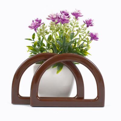 2/5 τμχ Deepeel 12cm Σχήμα D Τσάντα Πλαστική λαβή Μόδα Γυναικεία Πορτοφόλι Πλαίσιο Υφαντή-τσάντα Ανταλλακτικές λαβές Αξεσουάρ υλικού