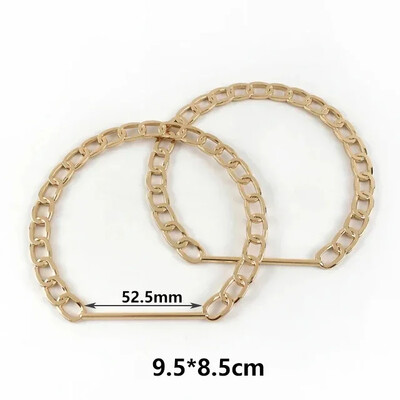 Χειροποίητα αξεσουάρ για τσάντες 1/2Pc Στρογγυλή λαβή τσάντας σε σχήμα D με μεταλλικό δαχτυλίδι Χειροποίητα αξεσουάρ για τσάντες