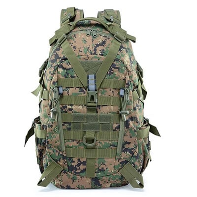 40L taktický batoh pre mužov, kempingové, turistické, reflexné, outdoorové cestovné tašky, Molle 3P lezecký batoh