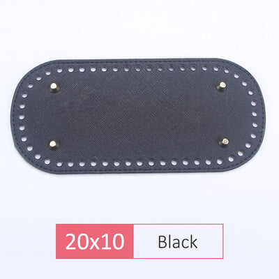 QJH 1 ks PU kožené oválne/okrúhle dlhé pletenie háčkované tašky spodná časť pre hrubú priadzu DIY tkanie potreby bytové dekorácie výroba kabeliek