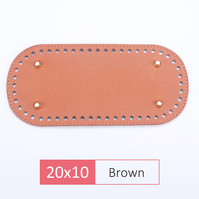 QJH 1 ks PU kožené oválne/okrúhle dlhé pletenie háčkované tašky spodná časť pre hrubú priadzu DIY tkanie potreby bytové dekorácie výroba kabeliek