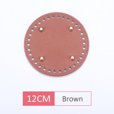 QJH 1 ks PU kožené oválne/okrúhle dlhé pletenie háčkované tašky spodná časť pre hrubú priadzu DIY tkanie potreby bytové dekorácie výroba kabeliek