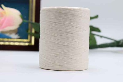 180M/ρολό Βαμβακερό νήμα Raffia για πλέξιμο στο χέρι Καλοκαιρινά καπέλα Τσάντες πλεκτό βελονάκι DIY Χειροποίητο νήμα πλεκτό χειροτεχνίας