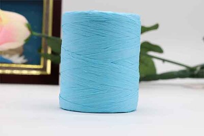 180M/ρολό Βαμβακερό νήμα Raffia για πλέξιμο στο χέρι Καλοκαιρινά καπέλα Τσάντες πλεκτό βελονάκι DIY Χειροποίητο νήμα πλεκτό χειροτεχνίας