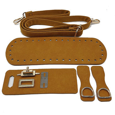 8 spalvų 4 vnt./rinkinys Dirbtinės odos pečių krepšio apatinės juostelės pakaitalas, skirtas mezgimo nerti rankinės siuvimo priedai