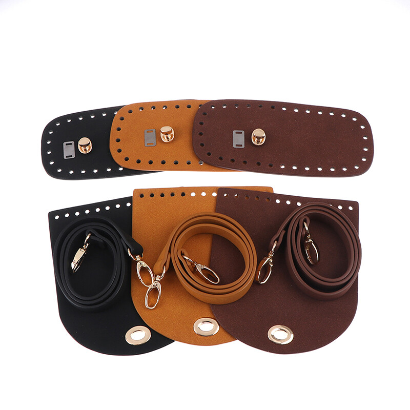 8 spalvų 4 vnt./rinkinys Dirbtinės odos pečių krepšio apatinės juostelės pakaitalas, skirtas mezgimo nerti rankinės siuvimo priedai