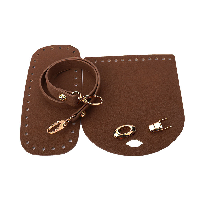 8 spalvų 4 vnt./rinkinys Dirbtinės odos pečių krepšio apatinės juostelės pakaitalas, skirtas mezgimo nerti rankinės siuvimo priedai