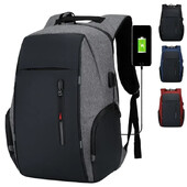 Pánsky batoh 2024, vodotesný, s USB nabíjaním a 15,6-palcovým notebookom, ležérny, Oxfordský, pre mužov, do práce, s taškou Mochila, na počítač a notebook.