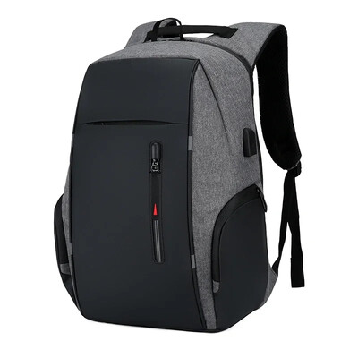 Pánsky batoh 2024, vodotesný, s USB nabíjaním a 15,6-palcovým notebookom, ležérny, Oxfordský, pre mužov, do práce, s taškou Mochila, na počítač a notebook.