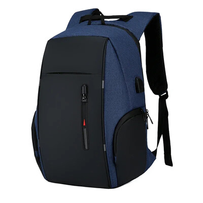 Pánsky batoh 2024, vodotesný, s USB nabíjaním a 15,6-palcovým notebookom, ležérny, Oxfordský, pre mužov, do práce, s taškou Mochila, na počítač a notebook.